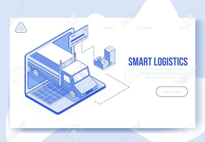 Digital Design Isometric Concept Scene 3d Icons For Online Smart Logistics  App.Isometric Business Finance Symbols-bank Card,package Boxes,car  Truck,laptop Up On Landing Page Banner Web Online Concept Royalty Free SVG,  Cliparts, Vectors, and